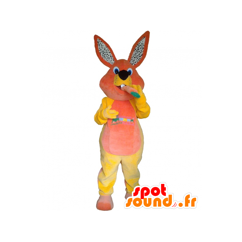 Mascotte de lapin en peluche avec une carotte - MASFR032617 - Mascotte de lapins