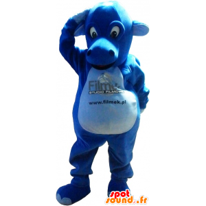 Mascotte de dragon bleu, géant et impressionnant - MASFR032621 - Mascotte de dragon