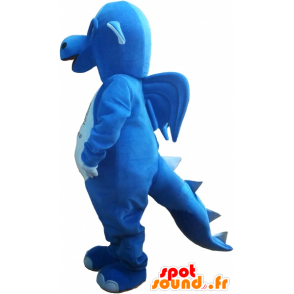 Blue dragon mascot, giant and impressive - MASFR032621 - Dragon mascot
