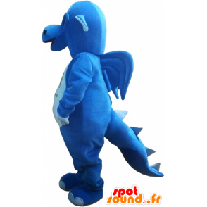 Mascotte de dragon bleu, géant et impressionnant - MASFR032621 - Mascotte de dragon