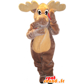 Of brown and beige momentum mascot realistic - MASFR032622 - Animals of the forest
