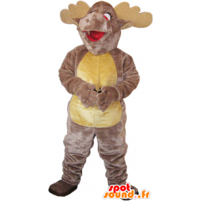 Von braun und beige Schwung Maskottchen realistisch - MASFR032622 - Tiere des Waldes