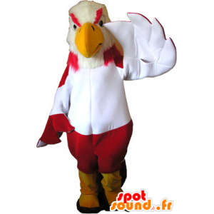 Mascot gekleurd gier met gele laarzen - MASFR032625 - Mascot vogels