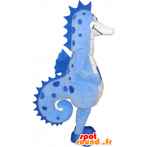 Mascotte d'hippocampe bleu et blanc, géant - MASFR032626 - Mascottes Hippopotame