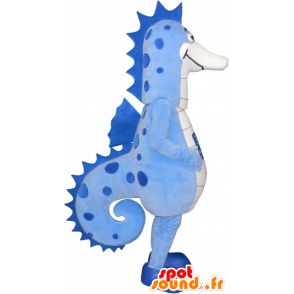 Blu mascotte e cavallo bianco mare, gigante - MASFR032626 - Ippopotamo mascotte