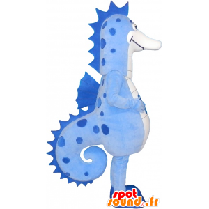 Blu mascotte e cavallo bianco mare, gigante - MASFR032626 - Ippopotamo mascotte