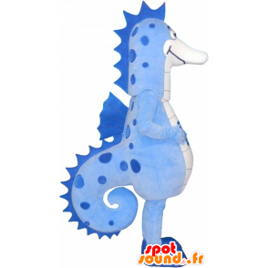 Mascotte d'hippocampe bleu et blanc, géant - MASFR032626 - Mascottes Hippopotame