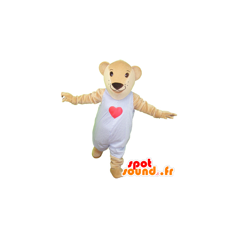 Mascotte orsacchiotto pigiama beige - MASFR032627 - Mascotte orso Mascotte orsacchiotto pigiama beige - MASFR032627 - Mascotte orso