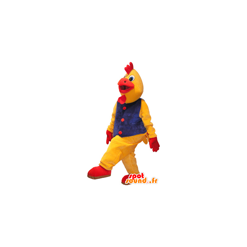 Mascot giant yellow and red rooster, rooster costume - MASFR032630 - Mascot of hens - chickens - roaster