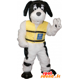 Blanco mascota del perro con los puntos negros - MASFR032632 - Mascotas perro