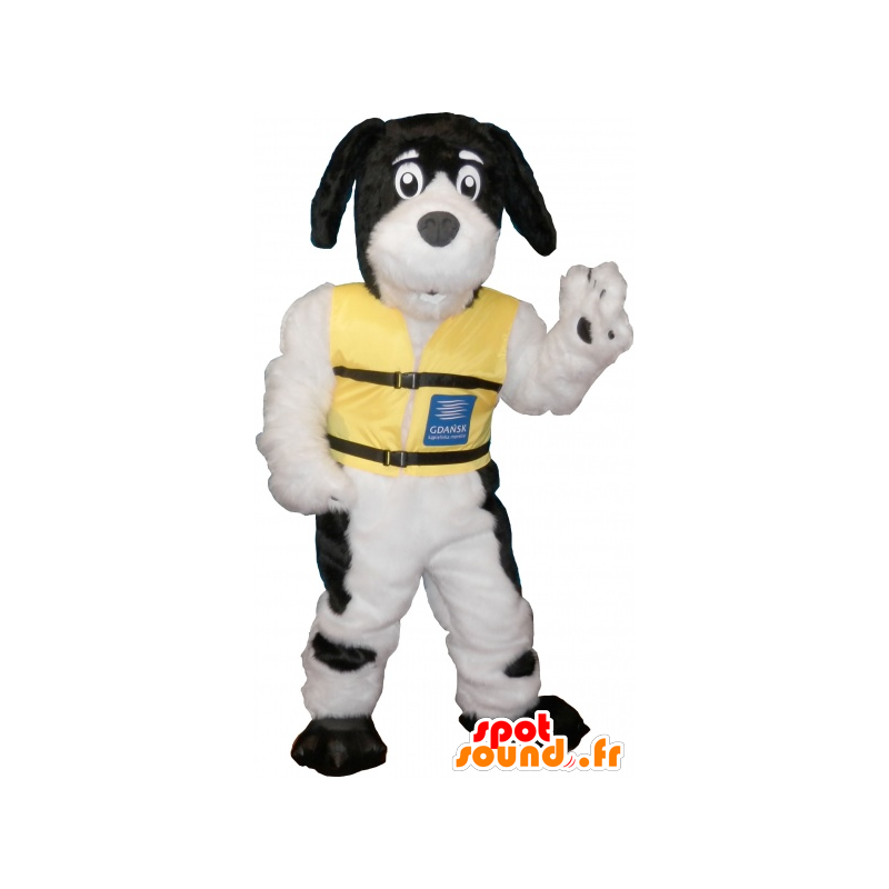 Blanco mascota del perro con los puntos negros - MASFR032632 - Mascotas perro