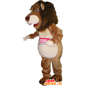 Brown e mascote leão bege - MASFR032634 - Mascotes leão