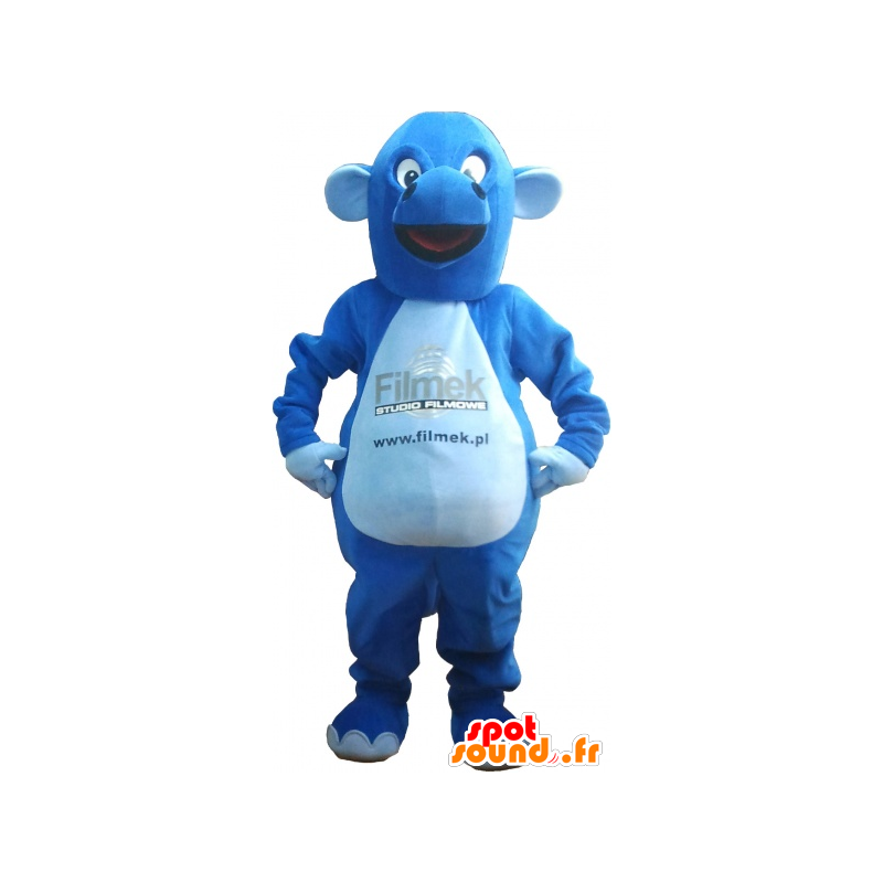 Giant blue dragon mascot - MASFR032635 - Dragon mascot