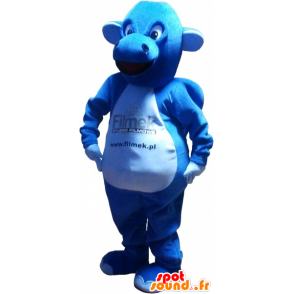 Giant blue dragon mascot - MASFR032635 - Dragon mascot