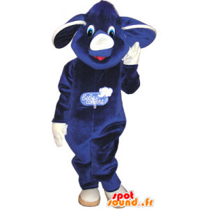 Mascot sehr hübsch lila und blauen Elefanten - MASFR032636 - Elefant-Maskottchen