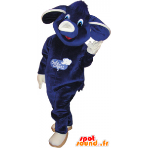 Mascot sehr hübsch lila und blauen Elefanten - MASFR032636 - Elefant-Maskottchen