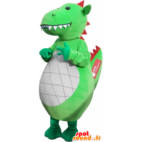 Gigante e impressionante mascotte drago verde - MASFR032638 - Mascotte drago