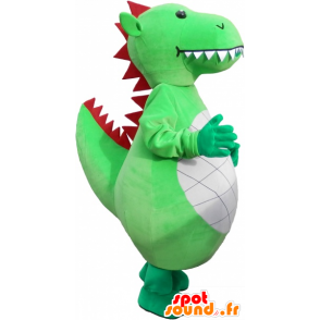 Mascotte de dragon vert géant et impressionnant - MASFR032638 - Mascotte de dragon