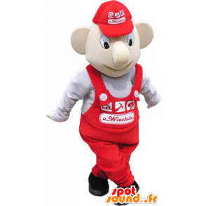 Lumiukko Mascot haalarit ja korkki - MASFR032640 - Mascottes Homme