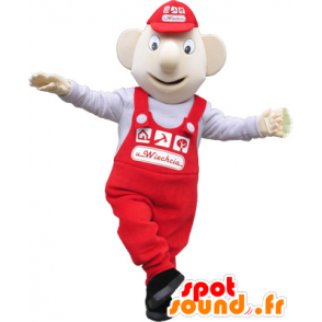 Snowman Mascot kombinézy a cap - MASFR032640 - Man Maskoti