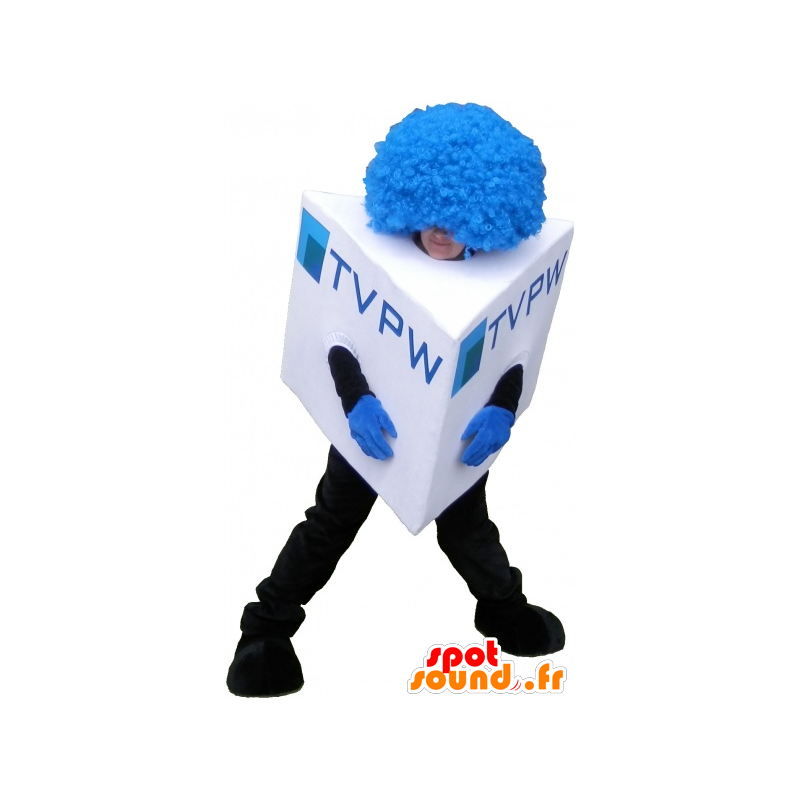 Mascotte de bonhomme carré, mascotte de cube - MASFR032641 - Mascottes Homme