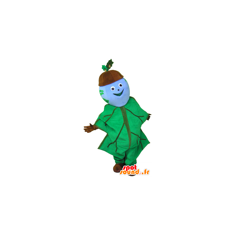 Acorn mascot outfit with oak leaf - MASFR032642 - Mascots of plants