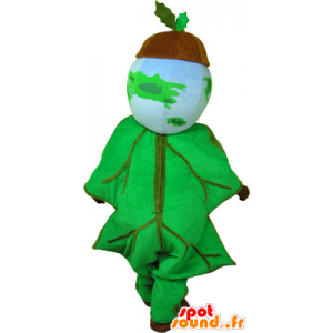 Acorn mascot outfit with oak leaf - MASFR032642 - Mascots of plants