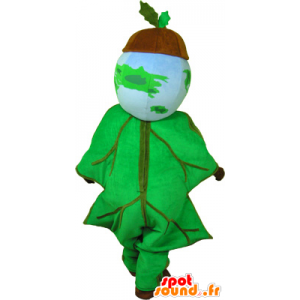 Eichel Maskottchen Outfit mit Eichenlaub - MASFR032642 - Maskottchen der Pflanzen