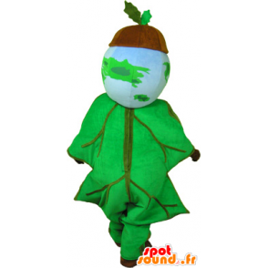 Acorn mascot outfit with oak leaf - MASFR032642 - Mascots of plants