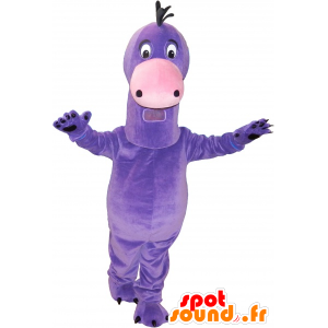 Sehr nett riesigen lila Dinosaurier Maskottchen - MASFR032646 - Maskottchen-Dinosaurier