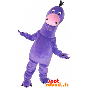 Heel schattig gigantische paarse dinosaurus mascotte - MASFR032646 - Dinosaur Mascot