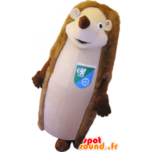 Mascot brown and beige hedgehog giant - MASFR032648 - Mascots Hedgehog