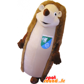 Mascot bruin en beige egel giant - MASFR032648 - mascottes Hedgehog