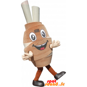 Mascotte de gigot de viande avec des os - MASFR032649 - Mascotte alimentaires