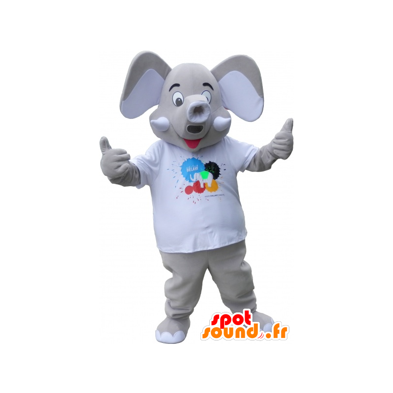 Mascot elepant grijs met grote oren - MASFR032651 - jungle dieren