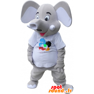 Mascot elepant grijs met grote oren - MASFR032651 - jungle dieren