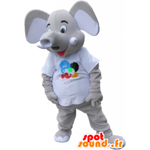 Cinza elepant Mascot com orelhas grandes - MASFR032651 - Os animais da selva