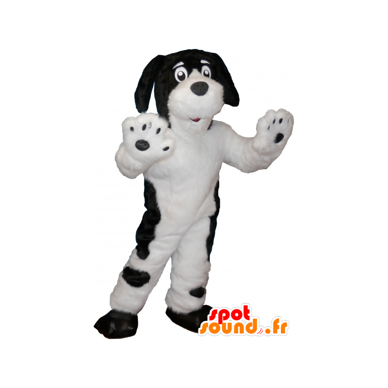 White dog mascot with black spots - MASFR032658 - Dog mascots