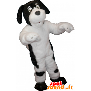 Μασκότ λευκό σκυλί με μαύρα στίγματα - MASFR032658 - Μασκότ Dog