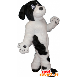 Maskotti valkoinen koira mustia - MASFR032658 - koira Maskotteja
