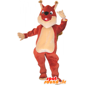 Mascot gigante marrom e esquilo bege - MASFR032660 - mascotes Squirrel