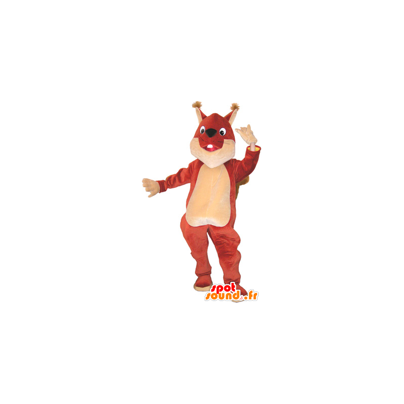 Mascot giant brown and beige squirrel - MASFR032660 - Mascots squirrel