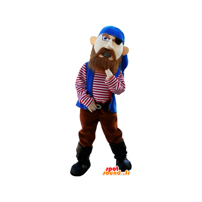 Pirate mascotte tot felle kijken - MASFR032661 - mascottes Pirates