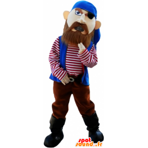 Mascotte pirata a guardare feroce - MASFR032661 - Mascottes de Pirate