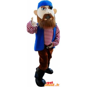 Mascotte pirata a guardare feroce - MASFR032661 - Mascottes de Pirate