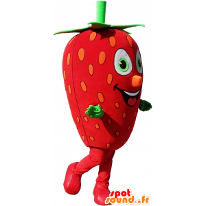 La mascota de la fresa gigante, traje de fresa - MASFR032664 - Mascota de la fruta