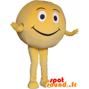Mascot bola amarilla gigante. mascota ronda - MASFR032665 - Mascota de deportes
