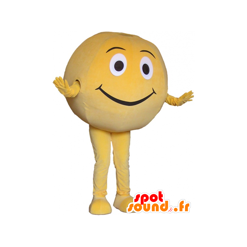Mascot bola amarela gigante. mascote rodada - MASFR032665 - mascote esportes