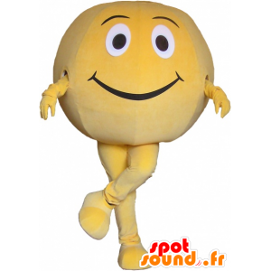 Mascot gigante palla gialla. mascotte rotonda - MASFR032665 - Mascotte sport