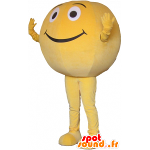 Mascot bola amarilla gigante. mascota ronda - MASFR032665 - Mascota de deportes